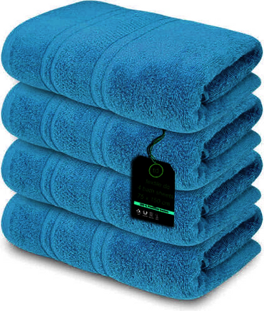 4 x Large Jumbo Budget Bath Sheet Towels 100% Egyptian Cotton Bath Sheets Big Towels 75 x 150 cm Towelsworld